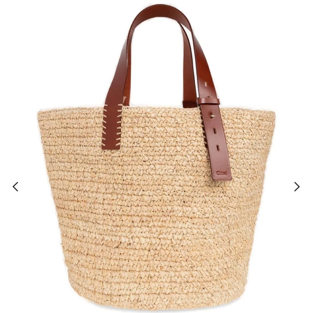 NWT Chloe Manuel Raffia Basket Bag